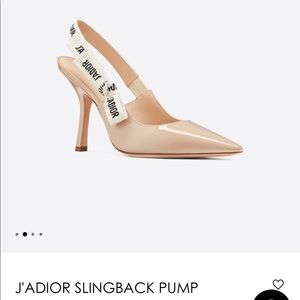 Christian Dior patent nude sling back heels